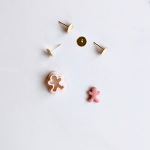 Gingerbread Man Mini Clay Cutter (Stud Size) | Christmas Clay Cutter | Winter Holiday Earring Cutters | Stud Clay Cutters