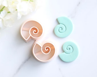 Conch Shell Clay Cutter (2 Piece) | Seashell Cutter | Summer Clay Cutter | Polymer Clay Tool | Stud Cutter