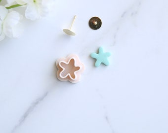 Starfish Mini Clay Cutter (Stud Size) | Sea Shell Cutter | Summer Clay Cutter | Beach Clay Earring Cutter | Embossing Polymer Clay Tool