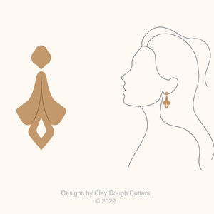 Fall Clay Cutter Dangle Drop (3 Piece Set) | Arch Shape Cutter | Scalloped Clay Cutter | Wavy Clay Earring Cutter