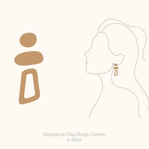 Fall Clay Cutter Dangle Drop (3 Piece Set) | Arch Shape Cutter | Scalloped Clay Cutter | Wavy Clay Earring Cutter