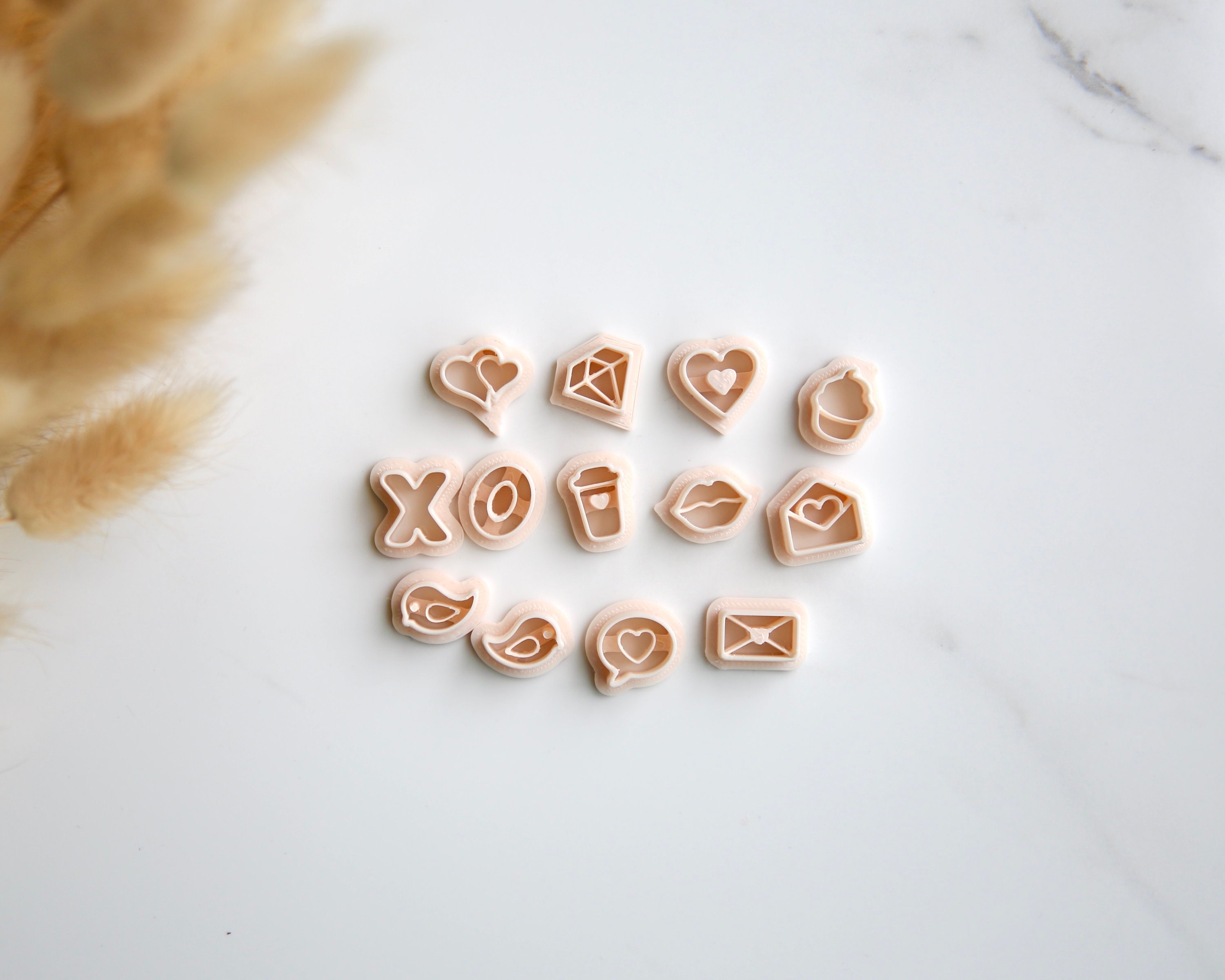 10Pcs Valentine's Day Series Polymer Clay Cutters Mini Heart Cutting Dies  Love Heart Earrings Jewelry Pendant Making Decor Tools