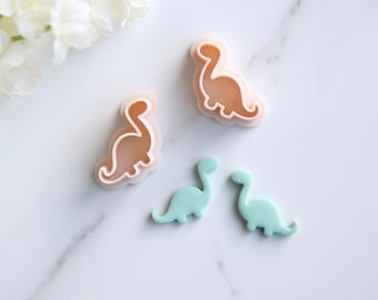 Dinosaur Clay Cutter (2 Piece) | Brontosaurus Clay Cutter | T-Rex Clay Cutters | Polymer Clay Earring Cutter