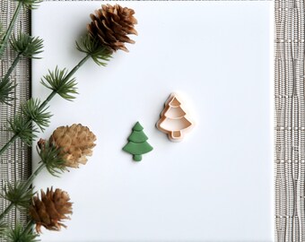 Christmas Tree Clay Cutter | Christmas Polymer Clay Cutter | Seasonal Holiday Clay Cutter | Winter Stud Earring Cutters | Embossing Cutter