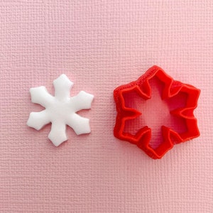 Snowflake Polymer Clay Earring Cutter | Christmas Clay Cutter | Winter Holiday Earring Cutters