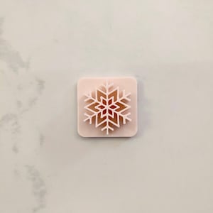 Snowflake Clay Stamp (Pointy) | Ceramic Stamp | Texture Stamp | Clay Texture | Christmas & Winter Holiday Clay Cutters | Polymer Clay Tool