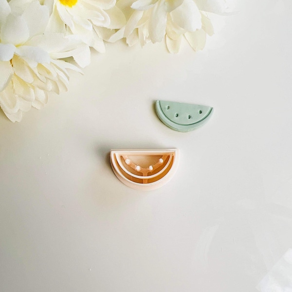 Watermelon Clay Cutter (Embossing) | Fruit Clay Cutter | Summer Clay Cutter | Spring Clay Earring Cutter | Polymer Clay Tool | Stud Cutter