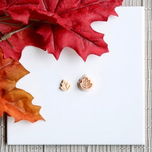 Fall Leaf Mini Clay Cutter (Studs) | Fall Polymer Clay Cutter | Autumn Clay Cutter | Fall Stud Earring Cutters | Halloween Clay Cutter