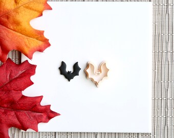 Flying Bat Clay Cutter | Fall Clay Cutter | Autumn Clay Cutter | Fall Stud Earring Cutters | Halloween Clay Cutter | Embossing Cutter