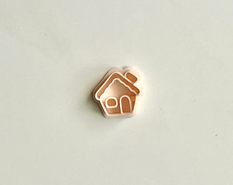 Gingerbread House Polymer Clay Earring Cutter (Embossing) | Christmas Clay Cutter | Winter Holiday Earring Cutters