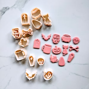 Halloween Clay Cutter Collection (12 Piece Set) | Fall Clay Cutters | Halloween Clay Cutter | Autumn Earring Cutters