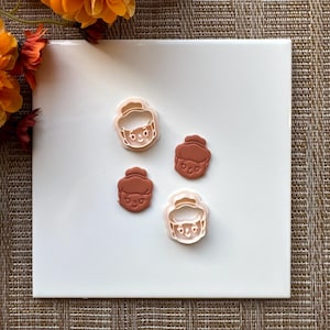 Snow Princess Clay Cutter | Christmas Polymer Clay Cutter | Seasonal Holiday Clay Cutter | Winter Stud Earring Cutters | Embossing Cutter