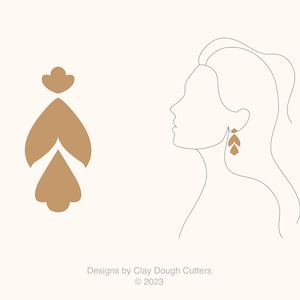 Fall Clay Cutter Dangle Drop (3 Piece Set) | Arch Shape Cutter | Scalloped Clay Cutter | Wavy Clay Earring Cutter