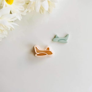 Airplane Clay Cutter (Embossing) | Jet Plane Cutter | Summer Clay Cutter | Spring Clay Earring Cutter | Polymer Clay Tool | Stud Cutter