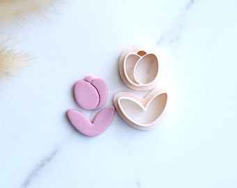 Tulip Flower Clay Cutter Set | Spring Daisy Clay Cutter | Peony Clay Cutter | Lily Cutter | Polymer Clay Earring Floral Cutter