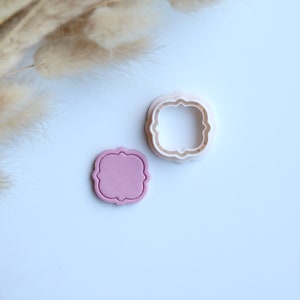 Unique Border Clay Cutter (Embossed Cutter) | Bordered Imprint Polymer Clay Cutter | Unique Clay Cutter | Polymer Clay Earring Cutter