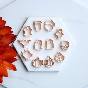 Fall Clay Cutters - Essential Collection (12 Cutters) | Halloween Clay Cutter | Fall (Autumn) Earring Cutters