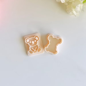 Koala Bear Clay Cutter (2 Piece Set) | Animal Clay Cutter | Koala Stamp | Polymer Clay Earring Cutter