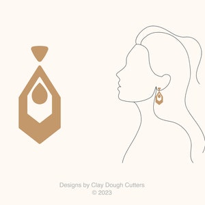 Fall Clay Cutter Dangle Drop (3 Piece Set) | Arch Shape Cutter | Scalloped Clay Cutter | Wavy Clay Earring Cutter