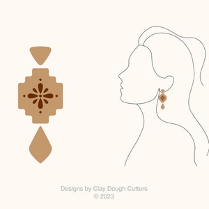 Fall Clay Cutter Dangle Drop (3 Piece Set) | Arch Shape Cutter | Scalloped Clay Cutter | Wavy Clay Earring Cutter