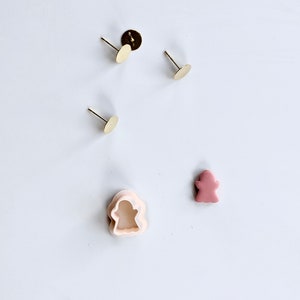 Cute Ghost Mini Clay Cutter (Stud Size) | Fall Clay Cutter | Embossed Clay Cutter | Halloween Clay Cutter | Autumn Earring Cutters