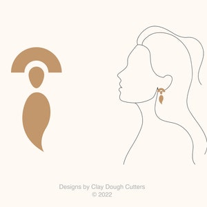 Fall Clay Cutter Dangle Drop (3 Piece Set) | Arch Shape Cutter | Scalloped Clay Cutter | Wavy Clay Earring Cutter