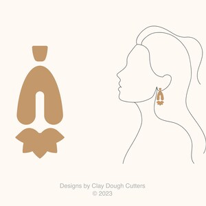 Fall Clay Cutter Dangle Drop (3 Piece Set) | Arch Shape Cutter | Scalloped Clay Cutter | Wavy Clay Earring Cutter