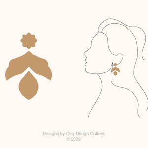 Fall Clay Cutter Dangle Drop (3 Piece Set) | Arch Shape Cutter | Scalloped Clay Cutter | Wavy Clay Earring Cutter