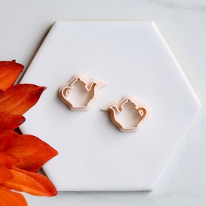 Tea Pot Clay Cutter (2 Piece Set) | Fall Clay Cutters | Halloween Clay Cutter | Autumn Earring Cutters