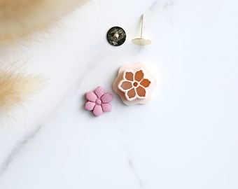 Flower Mini Clay Cutter (Stud Size) | Floral Clay Cutter | Spring Clay Cutter | Stud Cutters | Polymer Clay Earring Cutter