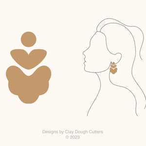 Fall Clay Cutter Dangle Drop (3 Piece Set) | Arch Shape Cutter | Scalloped Clay Cutter | Wavy Clay Earring Cutter