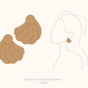 Fall Clay Cutter Dangle Drop (2 Piece Set) | Arch Shape Cutter | Scalloped Clay Cutter | Wavy Clay Earring Cutter