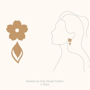 Fall Clay Cutter Dangle Drop (2 Piece Set) | Arch Shape Cutter | Scalloped Clay Cutter | Wavy Clay Earring Cutter