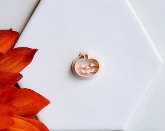 Cortador de arcilla Jack-O-Lantern / Cortadores de arcilla de otoño / Cortador de arcilla de Halloween / Cortadores de pendientes de otoño