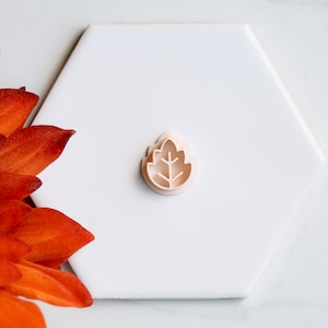 Fall Leaf Polymer Clay Earring Cutter (Embossing) | Halloween Clay Cutter | Fall (Autumn) Earring Cutters