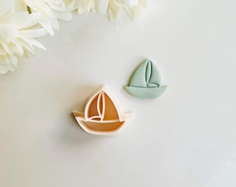 Sailboat Clay Cutter (Embossing) | Boat Clay Cutter | Summer Clay Cutter | Spring Clay Earring Cutter | Polymer Clay Tool | Stud Cutter