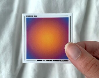 Focus sticker | aesthetic trendy aura mental health laptop sticker
