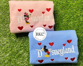 Sudadera de pareja de Disneyland, sudadera inspirada en Disney World, sudadera para una noche de enamorados de Disney, sudadera de Mickey o Minnie