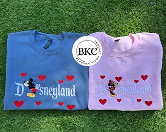 Matching Disney Couple Sweatshirt, Mickey and Minnie Disneyland