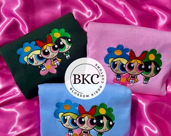Powerpuff Girls Embroidered Sweatshirt: Matching Friends Crewnecks