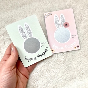 carte à gratter annonce de grossesse pour Pâques