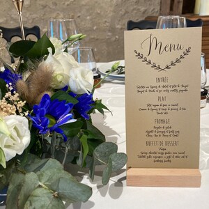menu mariage champêtre kraft