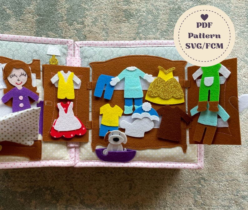 Dollhouse Quiet Book Pattern Busy Book Sewing Ideas for Girl Etsy