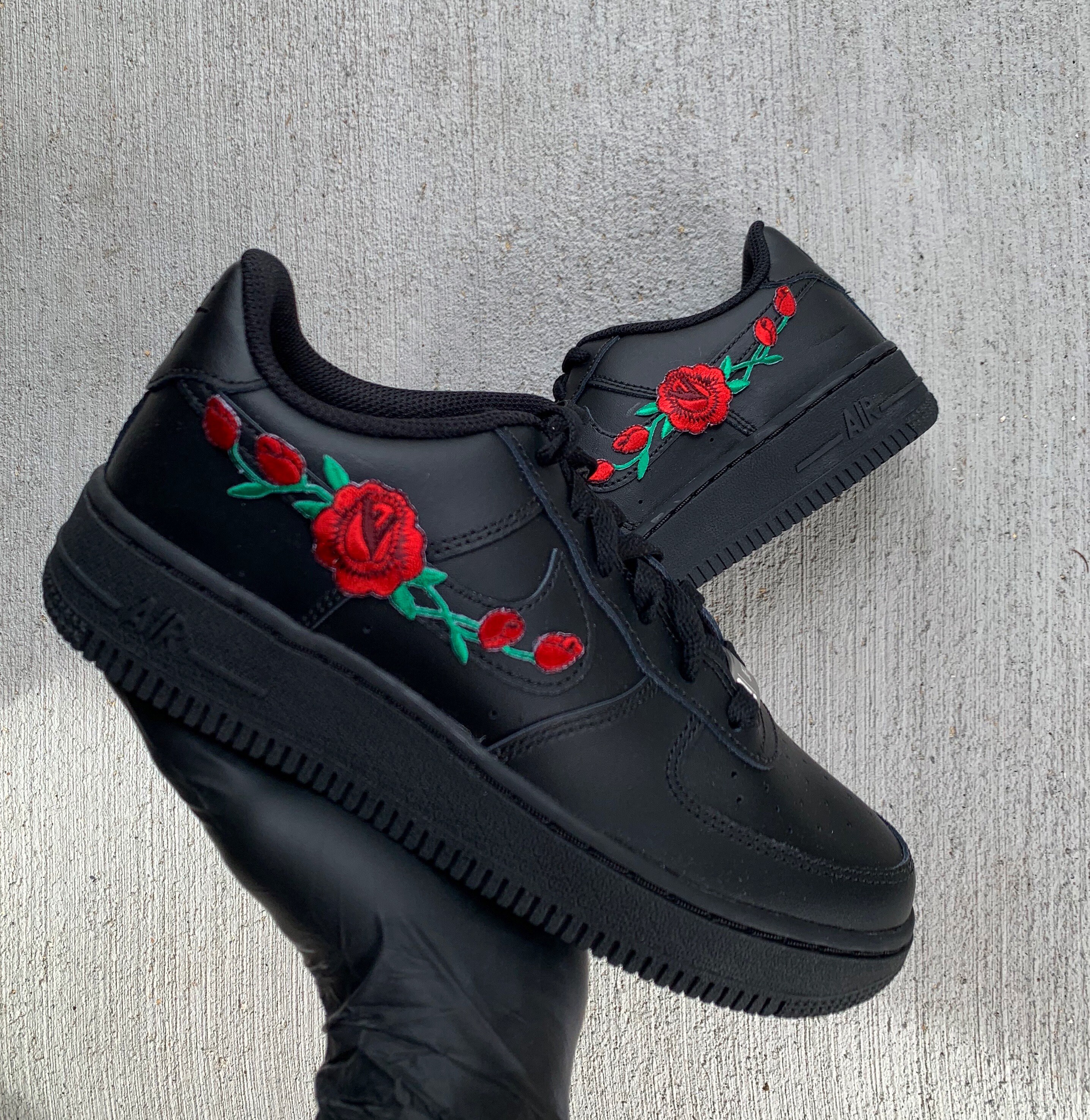 Black air force 1 with rose Clearance