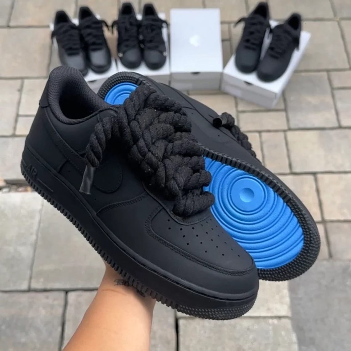 matte black air force 1s