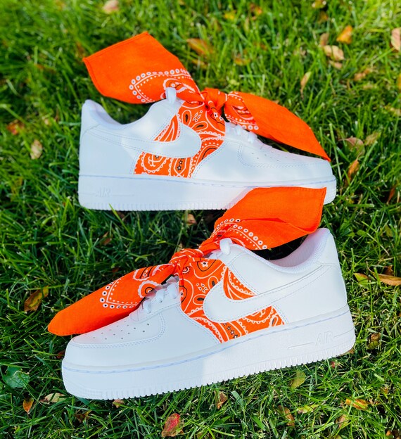Orange Bandana Air Force 1 | Etsy Orange Bandana Air Force 1 | Etsy