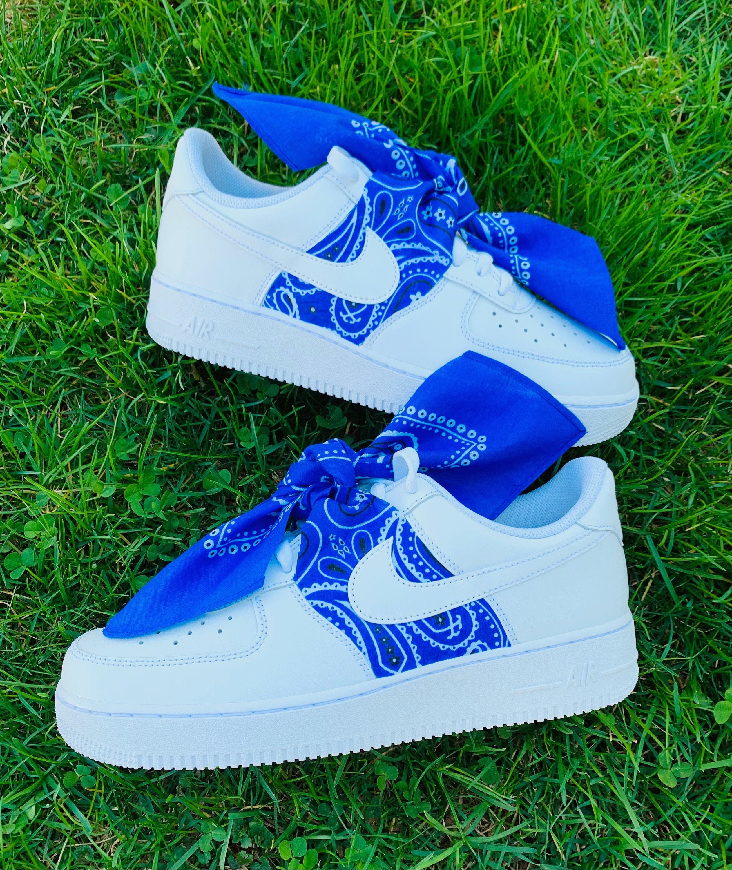 blue bandana air force ones