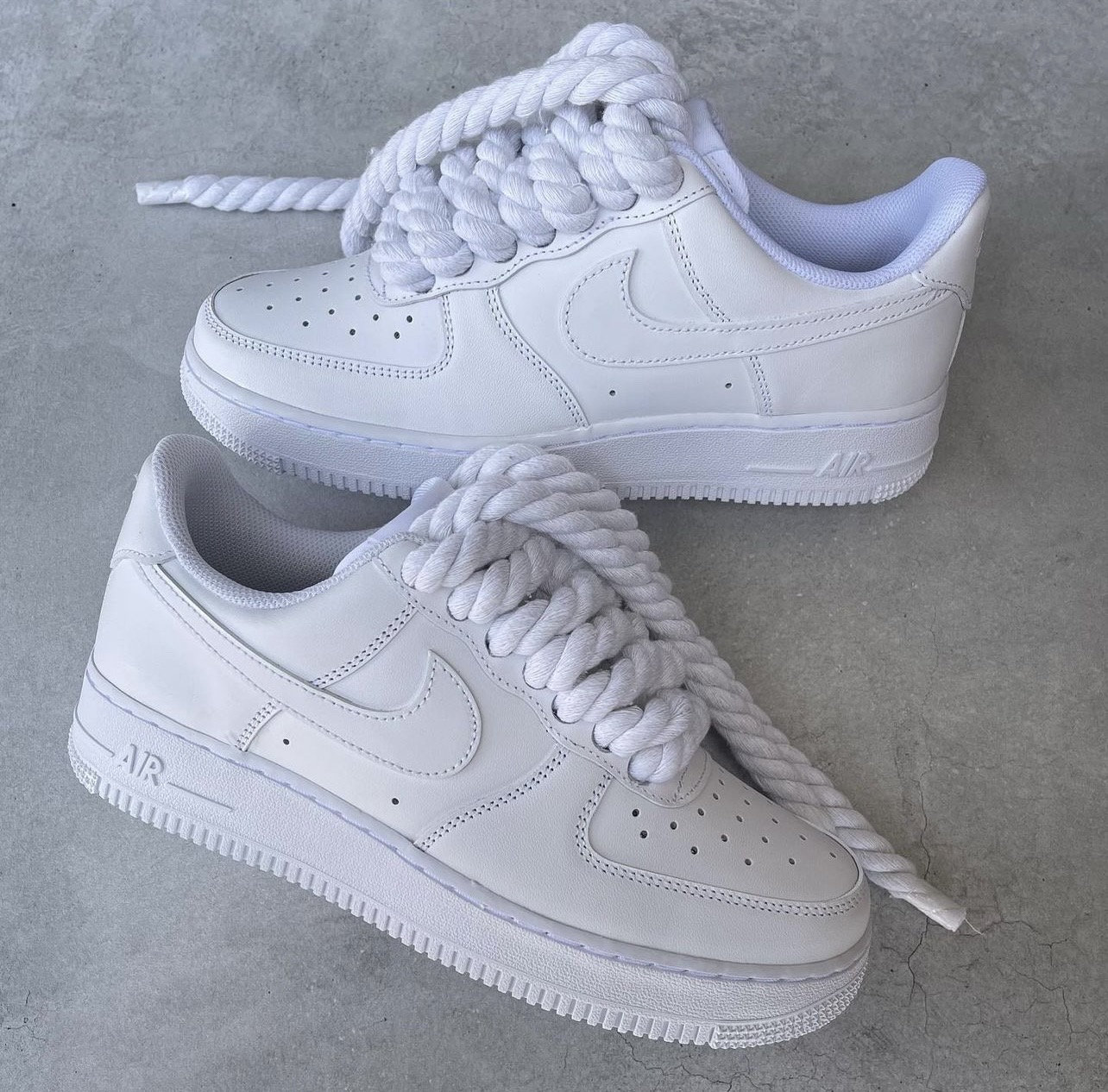 Nike Air Force 1 With Custom Rope Laces various Colors Available