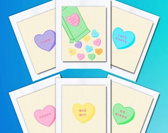 Philly Slang Valentine's Day Cards: Conversation Hearts Greeting Card