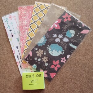Enveloppes pour billets plastifiées, enveloppes budgétaires, enveloppes de rangement, lot de 5 enveloppes pour billets, papier cartonné, enveloppes de scrapbooking pour la budgétisation